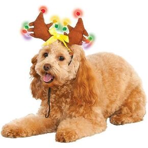 Rubie's Light Up Reindeer Antlers for Pets, Medium/Large
