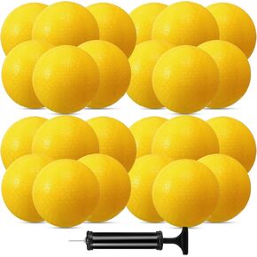 24 Pcs Playground Balls,6 Inch Inflatable Dodge Balls,Sport Bouncy Balls with a Hand Pump,Dodgeball Balls for Indoors Outdoors Ball Games,Gym,School,Camps,Picnic