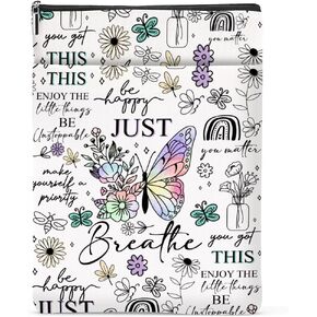 Inspirational Gifts for Women Sister Book Sleeve Book Cover Motivational Butterfly Gifts Affirmations Bookish Book Lovers Gifts Book Protector with Zipper & Front Pocket Graduation Christmas Birthday