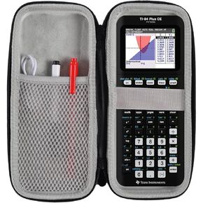 حافظة صلبة متوافقة مع Texas Instruments TI-84 Plus CE/TI-84 Plus/TI-83 Plus/TI-85 / TI-86/TI-89 تيتانيوم، آلة حاسبة رسومية لـ TI-Nspire CX II CAS/TI-Nspire CX II /fx-9750GII أسود
