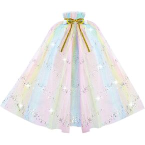 Minetom Princess Dresses for Girls, Princess Cape Set Dress Up Clothes Girls Princess Cloak, Easter Birthday Gift for for Little Girls