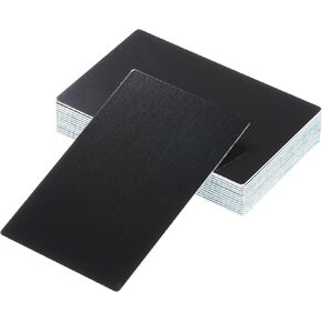 uxcell 15Pcs Blank Metal Business Cards 80 x 50 x 1mm Anodized Aluminum Sheet Name Card for Laser Engraving DIY Cards, Black