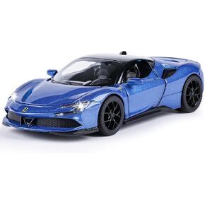 Toy Cars Ferrari Model for Kids 1:32 Diecast Metal Toy Cars,Pull Back Car with Light and Music Ferrari SF90 Toy Car Collectible Model Cars,for Boys Age 3 + Year Old