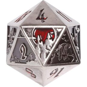 Die Hard Dice Horizon Dire d20 - Sanguine Call: Elevate Your RPG Experience with Intricately Crafted Vampire Dice for DND