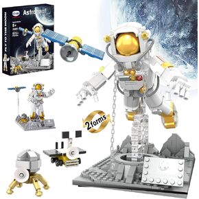 Space Astronaut Building Block Sets, Compatible with Lego Space Sets for Adult, Astronaut Model Kits, Best Collectible Toys for Boys Age 8-14, Idea Space Gift Birthday Xmas Christmas(875 Pcs)