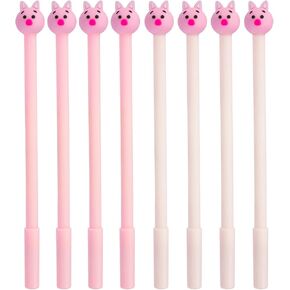 GOOTRADES 8 Pack Cute Pig Writing Gel Ink Pen for Office School Student,0.38 mm Tip