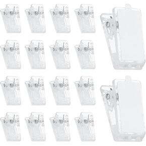 PATIKIL Self Adhesive Clips, 100 Pcs Plastic Mini Rectangle Tapestry Hanger Sticky Clips Wall Clips Photo Clip for Paper Poster Picture Hanging Office Home, Clear