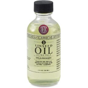 Chelsea Classical Studio Linseed Oil Paint Medium - Cold Pressed Extra Pale Naturally Clarified De-Yellowed by Natural Processed Linseed Oil - [2 oz. Bottle]