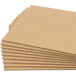 50 Pack Corrugated Cardboard Sheets 5x7 inches, 1/8" Thickened Cardboard Sheets, Flat Cardboard Inserts for Packing, Mailing, DIY Crafts