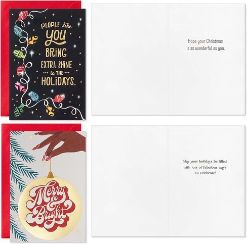 Hallmark Mahogany Christmas Card Assortment (24 Cards and Envelopes) Black Santa Claus, Let's Get Merry in Saudi Arabia