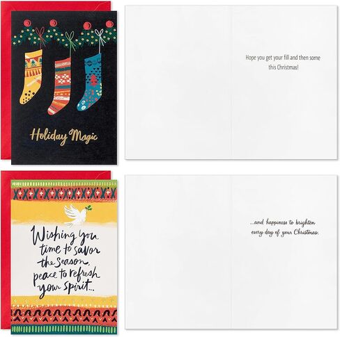 Hallmark Mahogany Christmas Card Assortment (24 Cards and Envelopes) Black Santa Claus, Let's Get Merry in Saudi Arabia