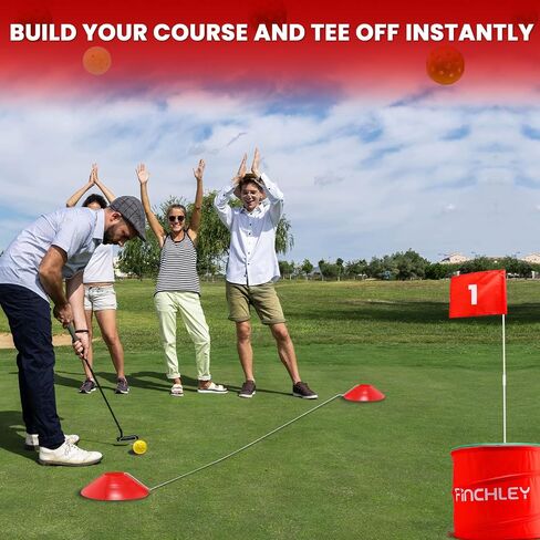 A11N SPORTS Finchley Backyard Golf Chipping Game | Portable 9 or 6 Holes Yard Golf Course for Outdoor, Lawn, Beach, Park | Golf Gifts for Men Women in Saudi Arabia