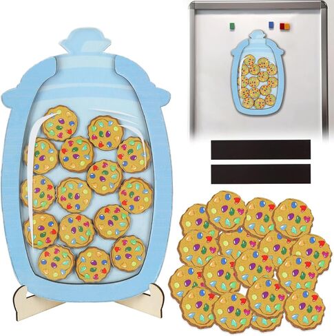 60pcs Cookies Magnetic Reward Jar, Tokens Reward Jars Potty Training for Students Kids Behavior Management Tools Classroom Board Home School Office Supplies Decoration in Saudi Arabia