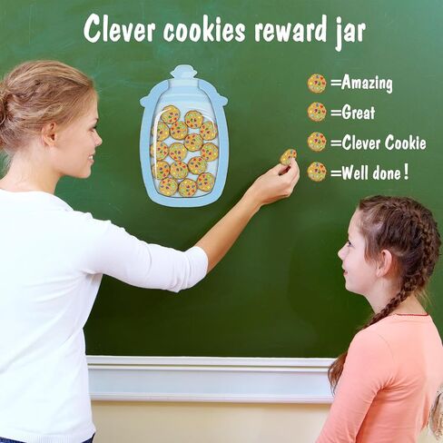 60pcs Cookies Magnetic Reward Jar, Tokens Reward Jars Potty Training for Students Kids Behavior Management Tools Classroom Board Home School Office Supplies Decoration in Saudi Arabia
