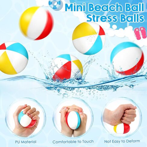 Blulu 75 Pcs Beach Stress Balls 2.5 Inch Mini Relief Stress Ball Colored Foam Ball Swimming Pool Game Toy with Storage Bag for School Carnival Reward Summer Birthday Party Favor(Colorful) in Kuwait