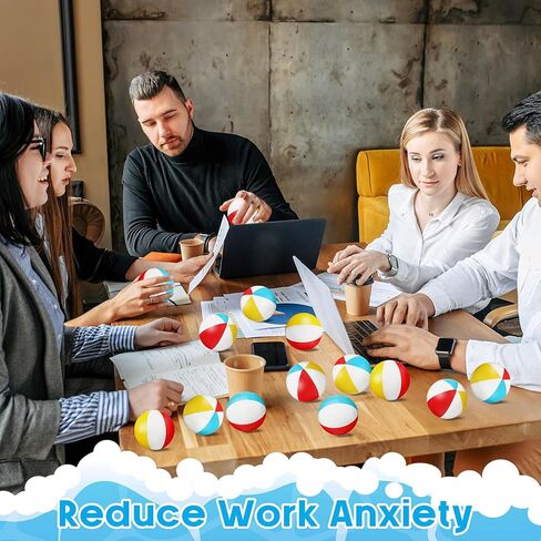 Blulu 75 Pcs Beach Stress Balls 2.5 Inch Mini Relief Stress Ball Colored Foam Ball Swimming Pool Game Toy with Storage Bag for School Carnival Reward Summer Birthday Party Favor(Colorful) in Kuwait