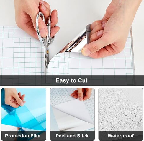 Wenqik Self Adhesive Mirror Paper Stickers for Walls Flexible Mirror Roll Stickers Sheets for Crafts Non Glass Peel and Stick for DIY Home Cabinet Bedroom Door Wall(12 x 79 Inch) in Kuwait