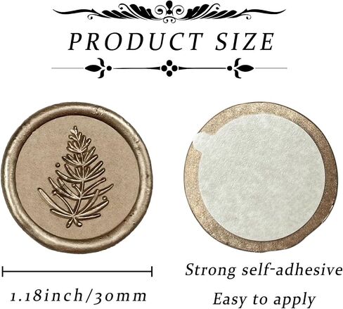 25Pcs Handmade Wax Seal Stickers - Wedding Invitation Wax Seal Stickers Self Adhesive Stickers for Wedding, Gift Wrap, Birthday Party, Christmas (Gray Blue Wax, Pines Style) in Saudi Arabia