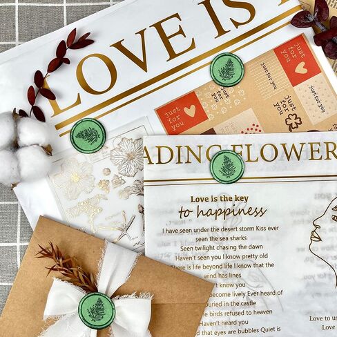 25Pcs Handmade Wax Seal Stickers - Wedding Invitation Wax Seal Stickers Self Adhesive Stickers for Wedding, Gift Wrap, Birthday Party, Christmas (Gray Blue Wax, Pines Style) in Saudi Arabia