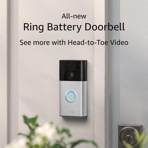 All-new Ring Battery Doorbell, Head-to-Toe Video, Live View with Two-Way Talk, and Motion Detection & Alerts (2024 release), Venetian Bronze in Saudi Arabia