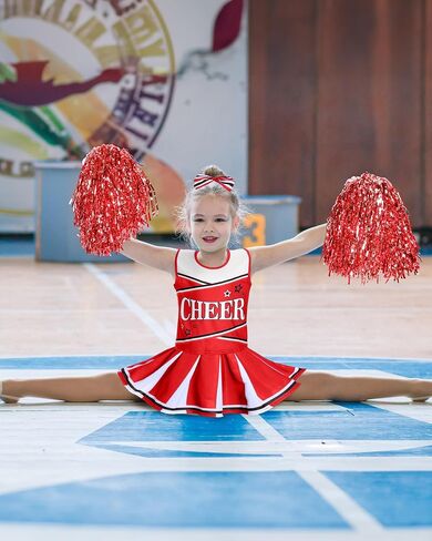 JenPen Cheerleader Costume for Girls Cute Cheerleading Outfit Cheer Uniform for Halloween Dress Up with Accessories in Saudi Arabia