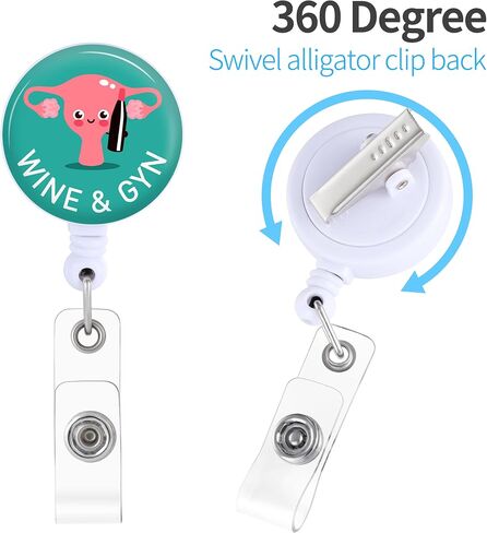 Respiratory Therapist Badge Reels Holder Retractable with ID Clip for Nurse Name Tag Card Respiratory Therapy Nursing Doctor Teacher Student Medical MD Work Alligator Clip ZJK808 in Saudi Arabia