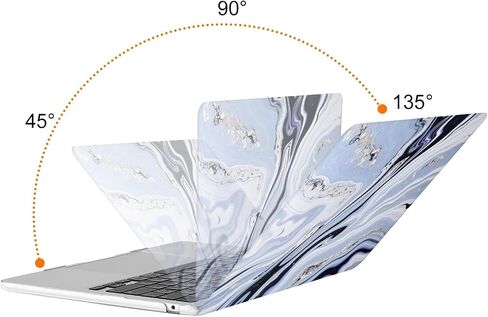 MOSISO Compatible with MacBook Air 13 inch Case 2024 2023 2022 M3 A3113 M2 A2681 Touch ID, Plastic Hard Shell&Keyboard Cover&Screen Protector for MacBook Air 13.6 inch Case M2 M3, Blue Flowing Marble in Saudi Arabia