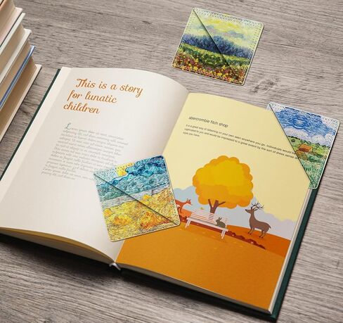 Personalized Leather Bookmarks, Magnetic Corner Bookmarks Book Mark Page Magnetic Markers with Magnetic Buckle for Book Lovers Kids Women Students Teachers School Home Office Reading Supplies (3pack) in Saudi Arabia