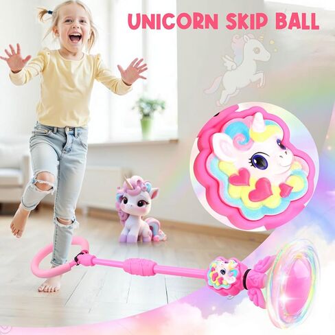 YOTOY Ankle Skip Ball for Kids Toys Age 6-10 Years Old, Unicorn Skip It Toy for Kids, Indoor & Outdoor Toys for Kids, Birthday Gift for 6 7 8 9 10 Year Old Girls in Saudi Arabia