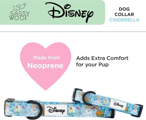 Dog Adjustable Harness - Disney Princess Cinderella - S, Breathable Mesh, No Pull Design with Two D-Rings, Perfect for Small Dogs and Puppies - Officially Licensed in Kuwait
