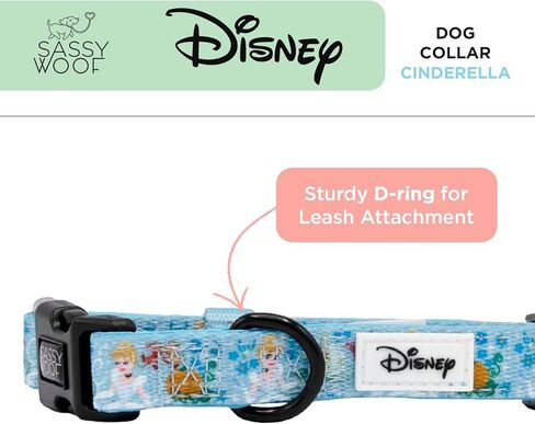 Dog Adjustable Harness - Disney Princess Cinderella - S, Breathable Mesh, No Pull Design with Two D-Rings, Perfect for Small Dogs and Puppies - Officially Licensed in Kuwait