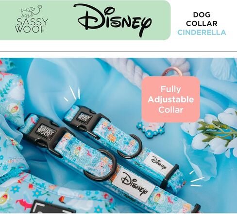 Dog Adjustable Harness - Disney Princess Cinderella - S, Breathable Mesh, No Pull Design with Two D-Rings, Perfect for Small Dogs and Puppies - Officially Licensed in Kuwait