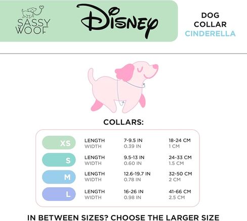 Dog Adjustable Harness - Disney Princess Cinderella - S, Breathable Mesh, No Pull Design with Two D-Rings, Perfect for Small Dogs and Puppies - Officially Licensed in Kuwait