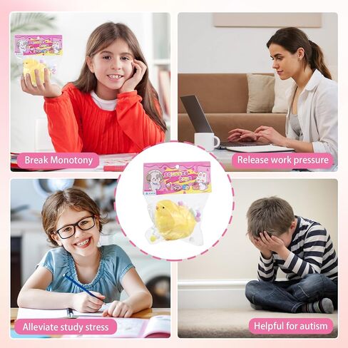 2 PCS Chick Squishies Toys, Stretchy Chick Stress Relief Simulation Fake Chick Fidget Toy for Adults Teenage Party Favors in Saudi Arabia