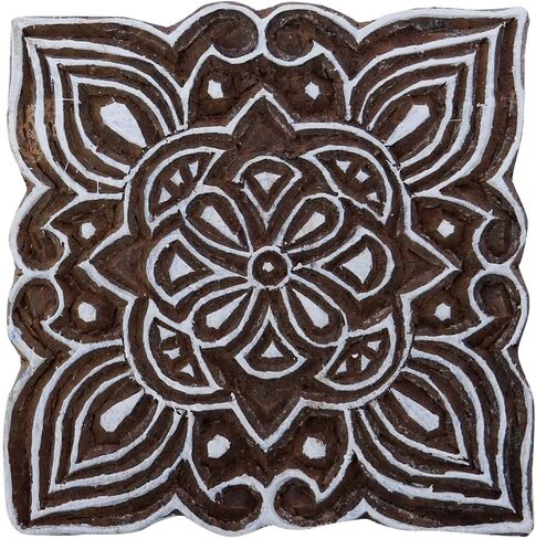 Knitwit Indian Decorative Floral Wooden Textile Stamps Wood New Indian Printing Block in Saudi Arabia