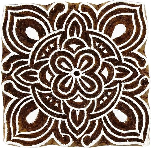 Knitwit Indian Decorative Floral Wooden Textile Stamps Wood New Indian Printing Block in Saudi Arabia