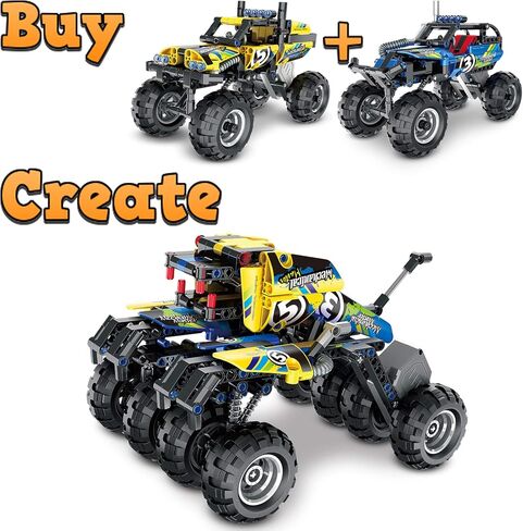 Remote Control Car Building Toys for Age 8-13 Fun STEM Toys for Kids 2 in 1 Model Car Kit to Build Educational Engineering Building Blocks Set Birthday Gift for 7 8 9 10+ Year Old Boys in Saudi Arabia