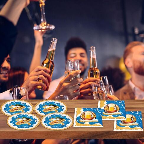 مجموعة من 40 قطعة من أطباق ومناديل حفلات مهرجان أكتوبر، ديكورات لوازم حفلات مهرجان أكتوبر البافارية، مناديل ورقية ذات علم أزرق وأبيض للاستعمال مرة واحدة in Kuwait