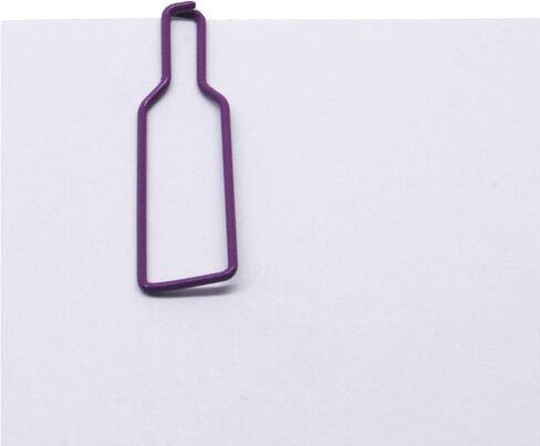 Butler in the Home 100 Count Wine Bottle Shaped Paper Clips Great for Paper Clip Collectors or Office Gift - Comes in Round Tin with Lid and Gift Box (Red) in Saudi Arabia
