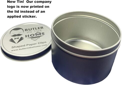 Butler in the Home 100 Count Wine Bottle Shaped Paper Clips Great for Paper Clip Collectors or Office Gift - Comes in Round Tin with Lid and Gift Box (Red) in Saudi Arabia