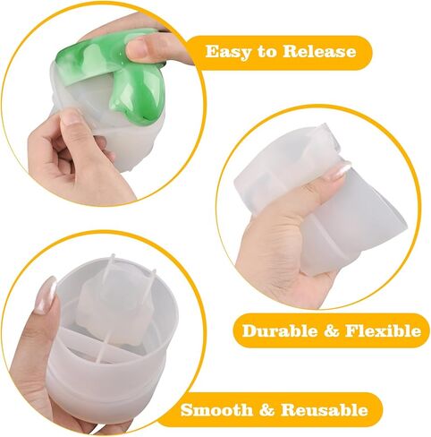 Actvty شبح شمعة حامل الراتنج العفن، هالوين شبح Tealight شمعة حامل قوالب السيليكون لصب الراتنج، 3D الكرتون شبح الايبوكسي قوالب DIY الراتنج الفن هدية عيد الهالوين الحلي ديكور المنزل in Kuwait