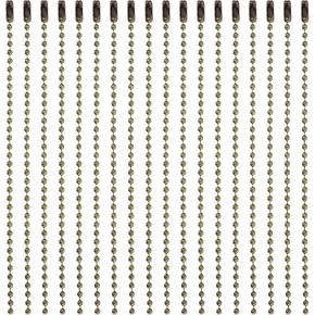 MECCANIXITY 20Pcs 5 Inch 12cm Ball Bead Chain, Metal Ball Chain with Connectors for Hanging Ornament Jewelry Necklace Dog Tag Keychain Christmas Decoration,Bronze