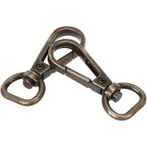 COTOWIN 1/2" Curved Lobster Clasps,Swivel Trigger Clips Snap,Pack of 20 (Antique Brass)