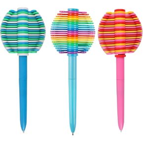 3 pcs Fidget Pen,Decompression Ballpoint Pen, Multifunction Writing Ballpoint Pen, Multi Colored Pen for Office Desk Toys, Novelty Gifts for Kids Children Students (Rainbow blue) in Saudi Arabia