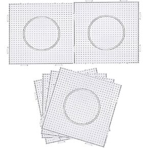 BANCHELLE Fuse Beads Boards 5mm, PegBoards Plastic Kits Large Square Clear, 6 PCS