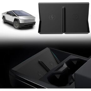 Center Console Wireless Charger Mat for 2023 2024 Tesla Cybertruck Silicone Cover Wireless Charging Phone Pad for Cybertruck Interior Accessories
