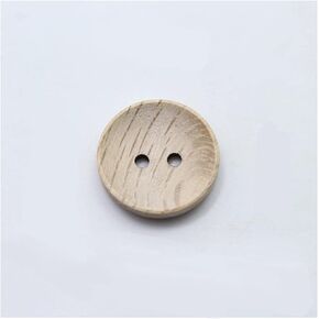 20 PCS Wooden Buttons Round 4 Holes Decorative Buttons for Crafts Scrapbooking or Sewing and DIY Craft (Q2 Wood, 18mm)