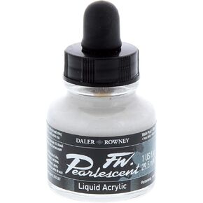 Daler Rowney FW Pearlescent Liquid Acrylic Bottle, White Pearl