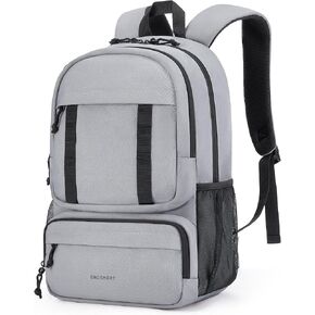 BAGSMART Laptop Backpack, College Backpack with 15.6" Laptop Sleeve, Ergonomic Travel Bookbag Daypack with Lightweight Multi-Compartment, Computer Backpacks for Men Women, Beige