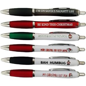 5-Piece set Fuck Pens, Fuck It Pens, Fancy Fuck You Pens, Swear Words Ballponit Pens, Novelty Pens for Adults, Black Ink 1.0 mm Ballponit Pens, Retractable Fuck Pens, Unique Office Supplies (STYLE A)